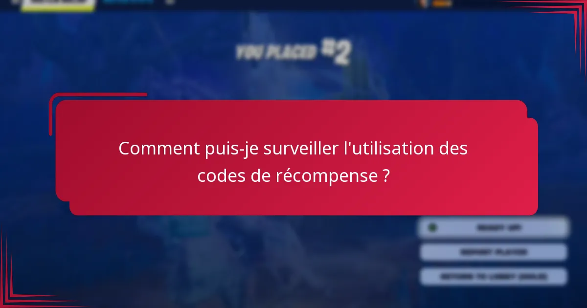 Quelles sont les meilleures pratiques pour la tenue de dossiers des codes de récompense ?