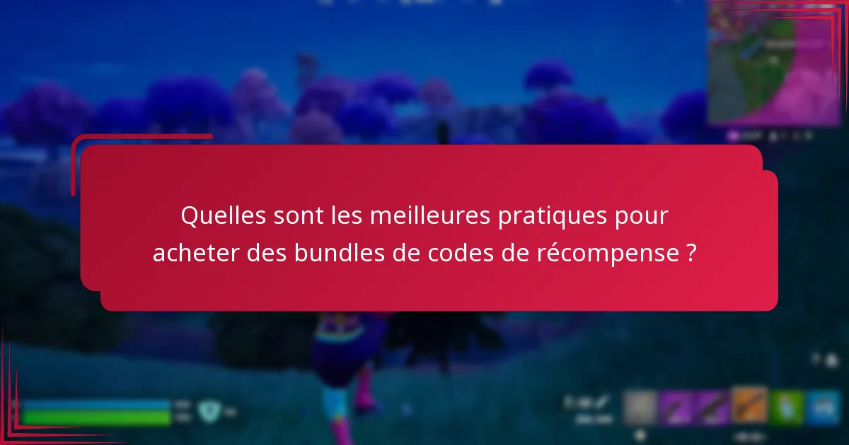 Comment les différents bundles de codes de récompense se comparent-ils ?